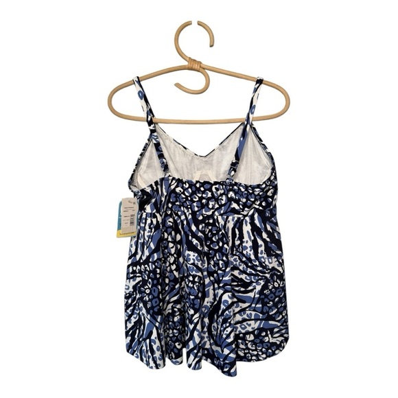 Swim Solutions Navy Animal Print Underwire Tankini Top Blue Size 8 , 12 SW230619 - Picture 10 of 14